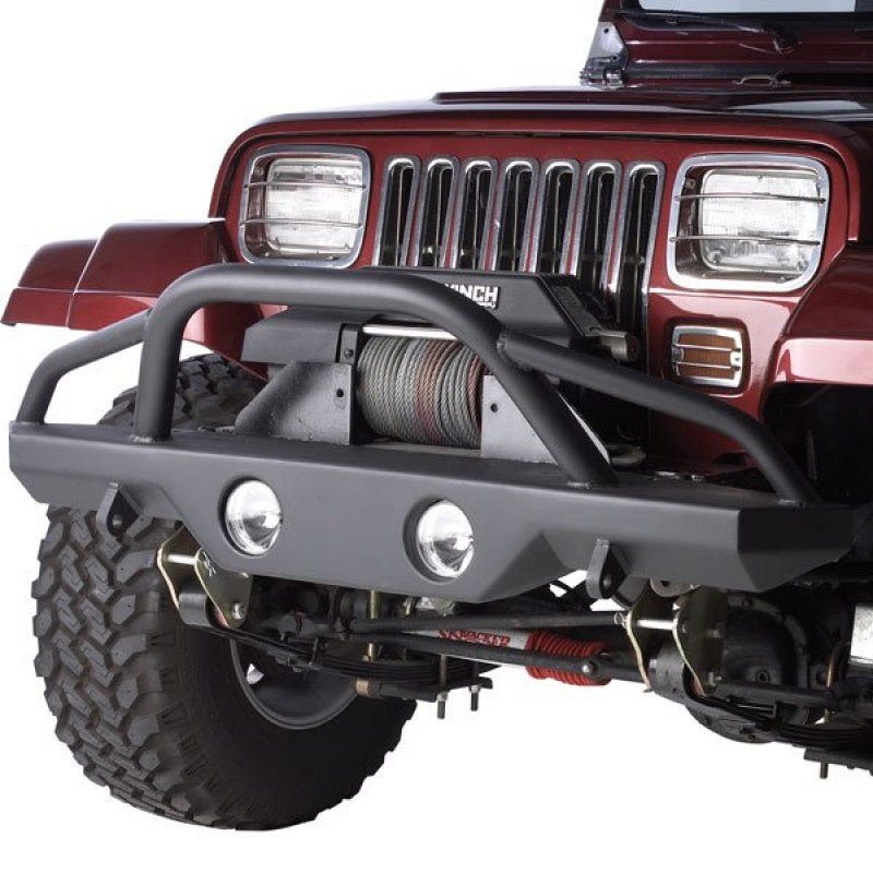 RAMPAGE HEAVY DUTY FRONT BUMPER WITH STINGER - TEXTURED MATTE FINISH, BLACK